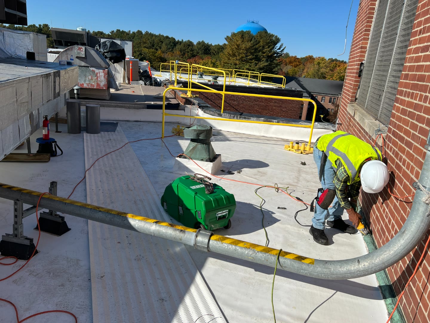 Completed white TPO commercial roof