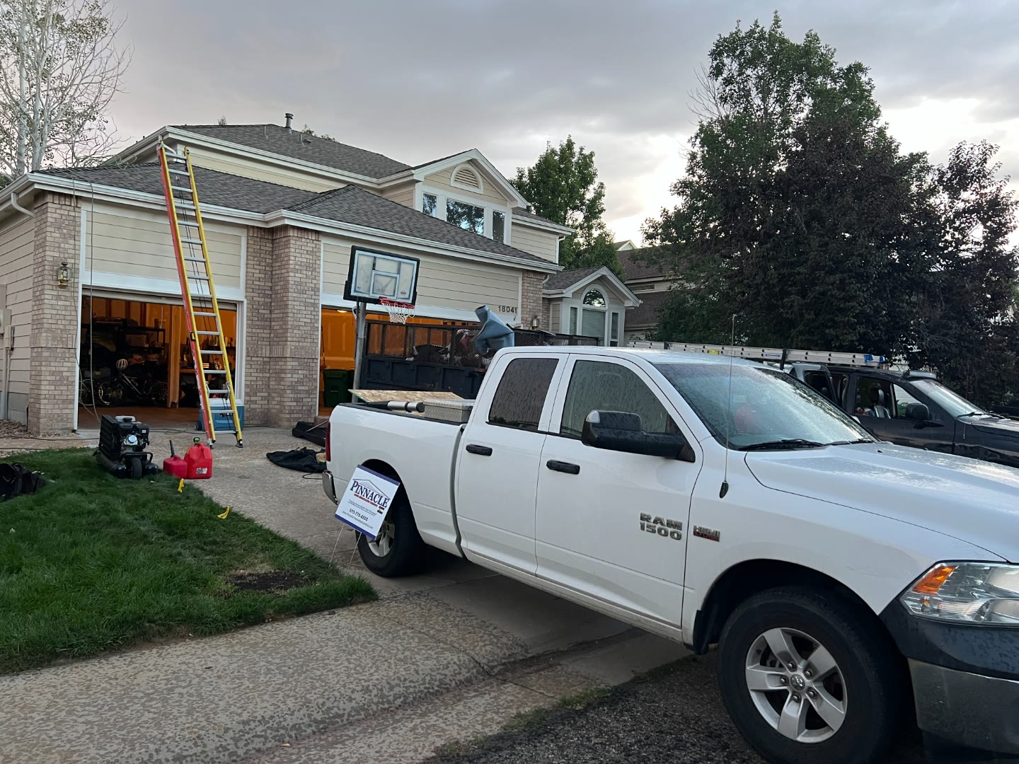 Brick ranch home new roof installation
